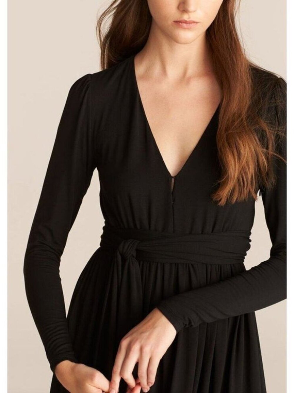 NWT Rebecca Taylor Ballet-Inspired Modal Jersey V-Neck Dress - M